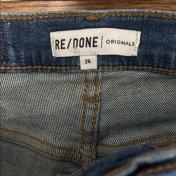 RE/DONE ORIGINALS High Rise Ankle Crop in Medium Vintage sz 26 - Picture 5 of 9